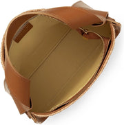 Lancaster Paris Handbag - Mini Osier Italy - Leather + Reed - Camel