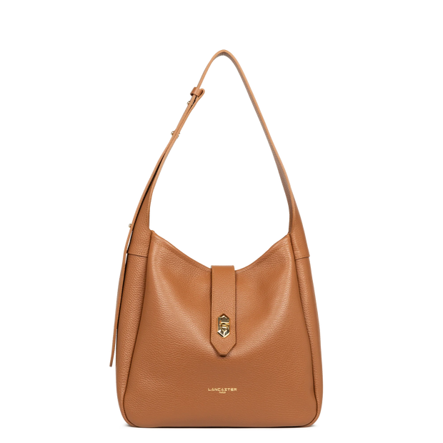 Lancaster Paris M bucket bag Top Double 470-66-CAMEL_IN_OR