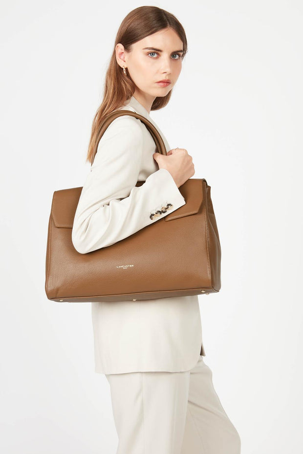 Shoulder bag - Lancaster Paris - Camel - Milano Cosmos