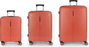 Gabol Suitcase Set - Zero - Cabin + Medium + Large travel suitcases - Coral Orange