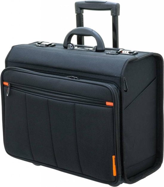 Davidts Pilot Case Soft 17 Connaisseur - 44,5 X 35 X 25 Cm, Zwart, Business Trolley