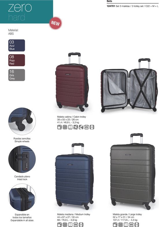 23 Kg 26 Suitcase Dimensions Pieces 19'' 23'' 26'' Travel Trolley